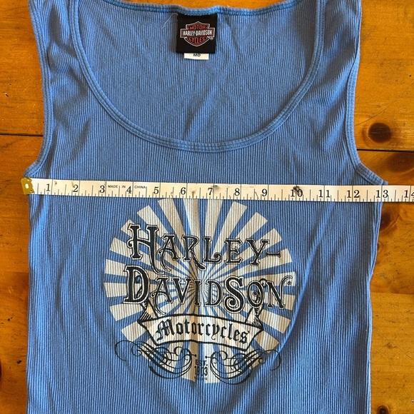 Harley-Davidson Blue Graphic Tank Top - Picture 4 of 9